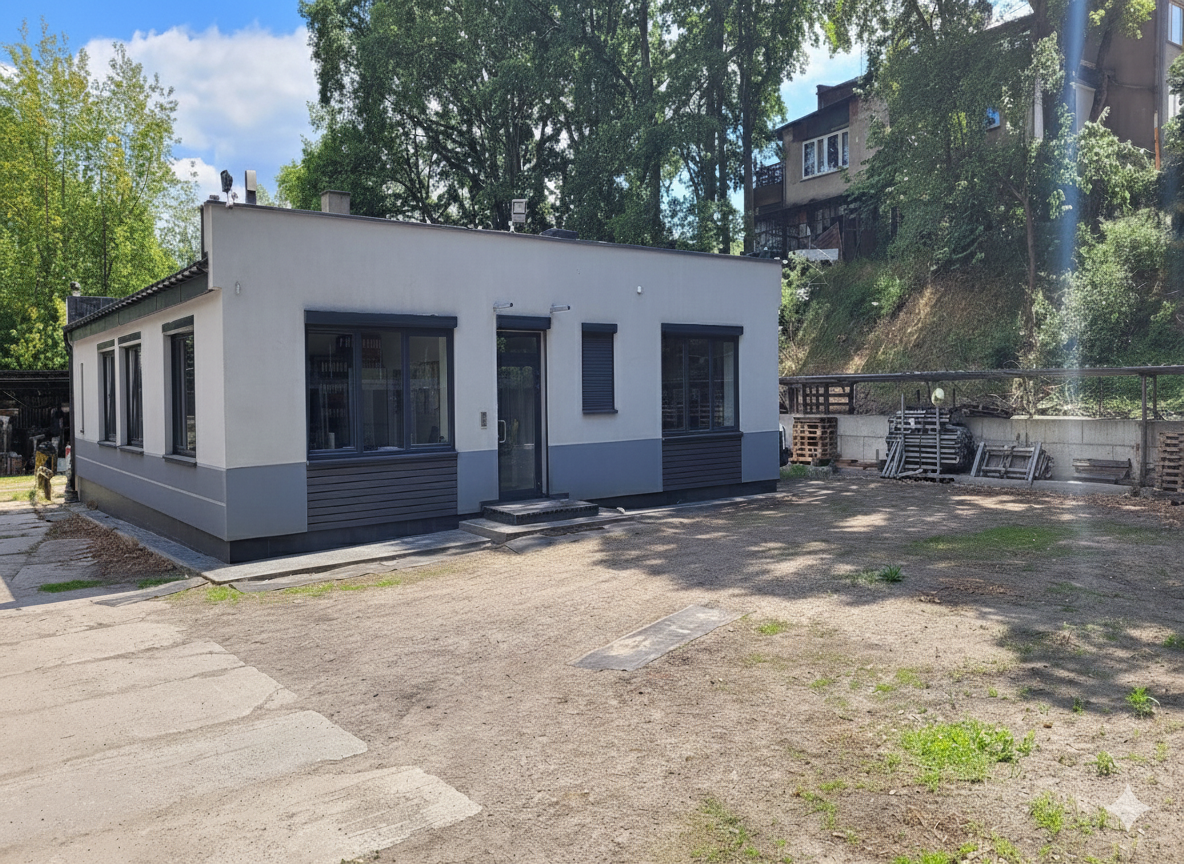 Szczecin obiekt biurowo magazynowy z działką inwestycyjną na sprzedaż